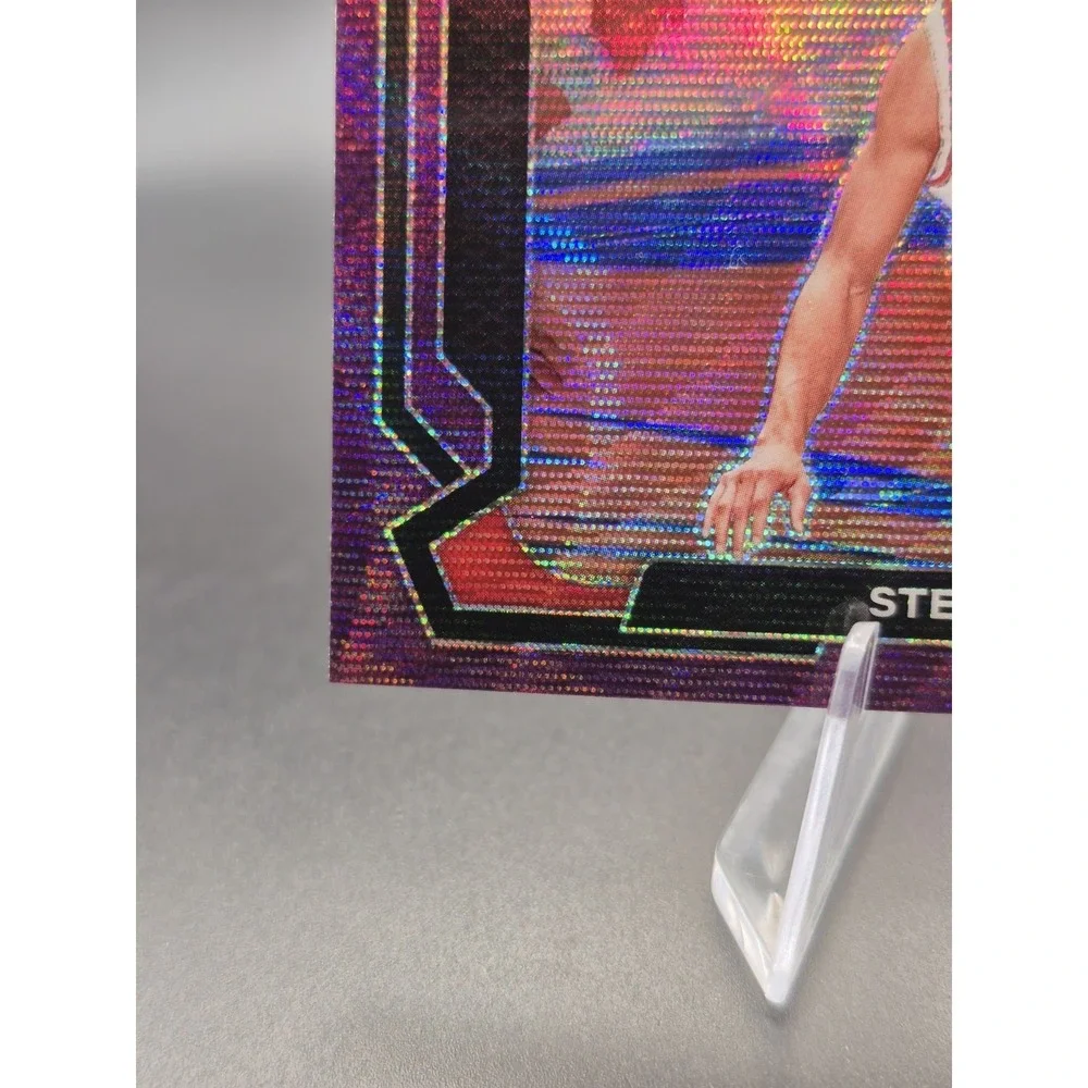 2024 Prizm Draft Picks Stephen Curry #77 Purple Wave Prizm Variations Warriors